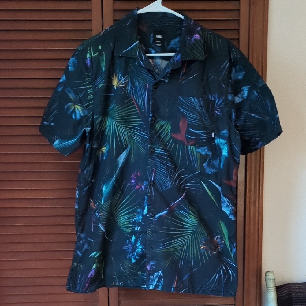 Vans Men's Tropical Print Shirt - Black